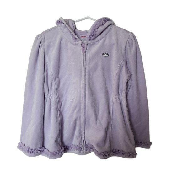 Gymboree Hoodie 5T Girls NWT Velour Tulle Ruffle Dance Team Puple Lavender - Picture 2 of 7